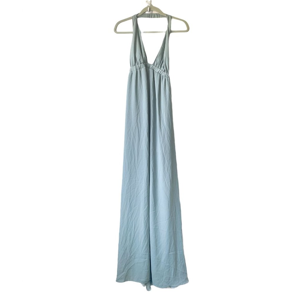 Show Me Your MuMu Pale Blue Halter Wedding Dress